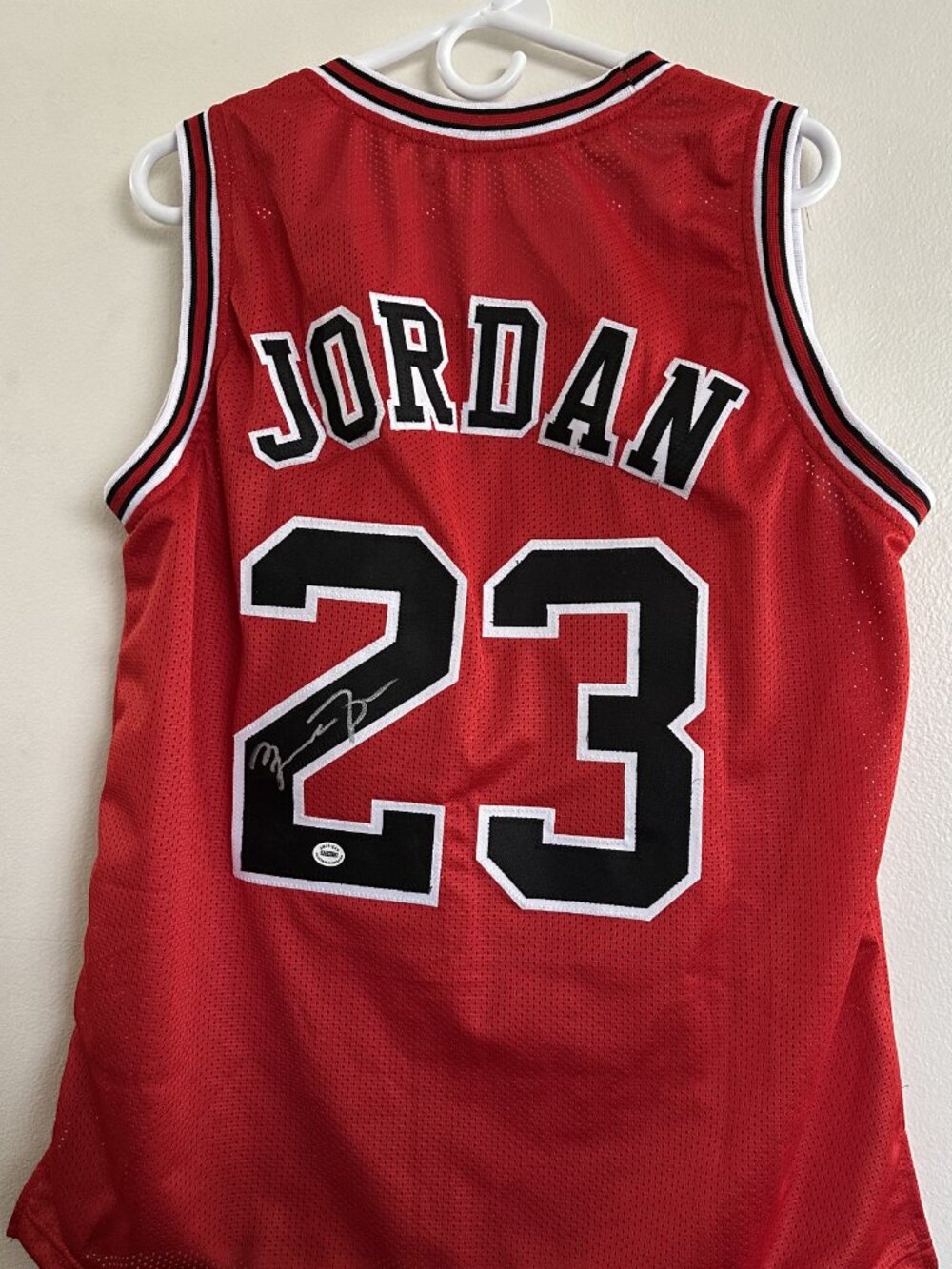 MICHAEL JORDAN (GOAT) SIGNED CHICAGO BULLS AUTOGRAPHED CUSTOM JERSEY w/COA L 627